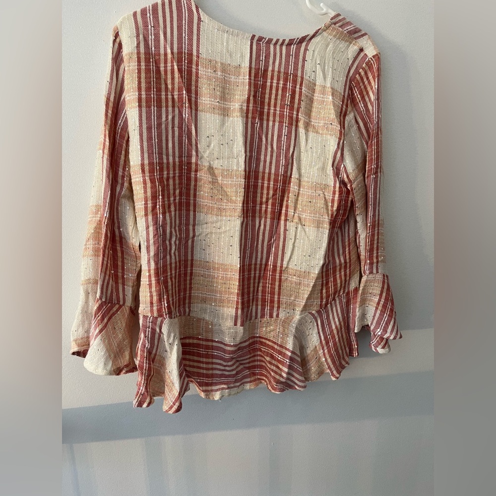 Striped v neck blouse - Picture 2 of 6